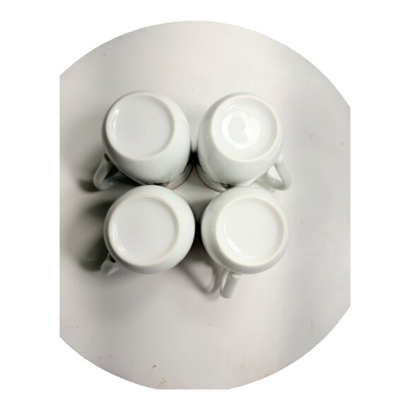 Set Of 4 Vintage Holly Berry Red & Green Trim Christmas Mugs Fine Porcelain - Picture 7 of 9